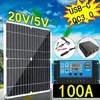 Image de Panneau Solaire 200W 12V USB Chargeur de Batterie 100A Contrôleur pour Téléphone Camping