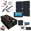 Image de Panneau solaire 200 W Ki Chargeur de batterie 12V avec 2000W Convertisseur sinusoïdal modifié 12/24V DC vers 220V AC