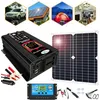 Image de Kit panneau solaire 25 W Chargeur de batterie avec convertisseur inverseur 500W 12/24V DC pour les voyages en camping