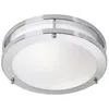 Image de Plafonnier de salle de bain LED métal chromé diamètre 24cm Taby gristransparent gristransparent