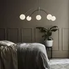 Image de HEAVEN-Suspension 5 lumières Métal/Verre Opalin Ø117cm acier Markslöjd H 655cm / Ø 117cm Argenté