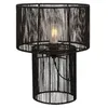 Image de Lampe de table E27 40W max jute noir et métal Ø30 cm - Markslöjd - Soga