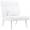 Image de Fauteuil en Tissu Bouclette Bloom 95cm Blanc