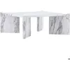 Image de Table basse carré Rogaland marbre blanc