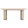 Image de Table de repas ovale - Bianca - 200 x 90 cm - Noir et Naturel - 8 places - Cuisine