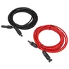 Image de Zerone Fil de panneau solaire 1 paire de fils de panneau solaire 12AWG avec connecteur câble dextension adaptateur solaire pour