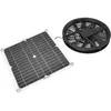 Image de Zerone Ventilateur de serre solaire Kit de ventilateur de panneau solaire 10in 100W étanche panneau solaire rond boîtier de