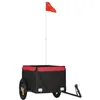Image de Remorque pour vélo noir et rouge 30 kg fer-GAR7420799424079