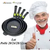 Image de Poêles - Lot de 4 - Diamètres 20/24/28/32cm - Antiadhésif - Compatible tous feux