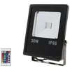Image de Projecteur LED RGB 30W Extérieur IP66 Plat NOIR - Electrique - LED - Noir - Contemporain - Extérieur