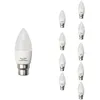 Image de Ampoule LED B22 6W 220V C37 180° (Pack de 10) - Blanc Chaud 2300K - 3500K - SILAMP