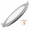 Image de Pack de 5 - Spot LED Extra Plat Rond 24W Blanc - Blanc Froid 6000K - 8000K - SILAMP