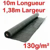 Image de Toile de paillage tissée professionnelle 130g/m2 - Vert - Largeur 138m - Longueur 10m
