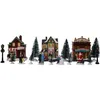 Image de Village de Noël Lumineux LED set de 3 maisons et accessoires - SILUMEN