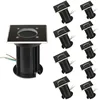 Image de Spot LED Extérieur Encastrable Carré IP65 pour Ampoule GU10 (Pack de 10) - SILUMEN - Noir
