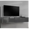 Image de Meuble TV - Berit - 180x30 - Gris - Rectangulaire - Brillant - Contemporain - Design