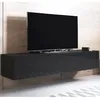 Image de Meuble TV - LUKE H2 - 1 porte - 160x30x40cm - Finition brillante - 3 compartiments