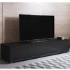 Image de Meuble TV - LUKE H2 - 160 x 32 x 40cm - Noir Finition brillante - 3 Compartiments