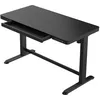 Image de Bureau électrique réglable - Verre noir - 120 x 60 cm