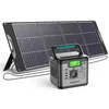 Image de SWAREY Générateur Electrique Batterie 518W avec Panneau Solaire 200W Portatif kit solaire 220v Charge Rapide Batterie de Camping