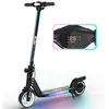 Image de RCB R12 Trottinette Electrique Enfants pliable - Écran numérique - néons colorés - Cadeau Super Noir