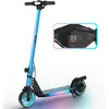 Image de RCB R12 Trottinette Electrique Enfants pliable âge - Écran numérique - néons colorés - Cadeau Super Bleu
