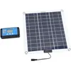 Image de Kit de chargeur de panneau solaire - FAFEICY - 200 W - Contrôleur bleu - Portable - Câble 10 en 1
