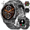 Image de Montre Connectée Homme Avec 3Atm Étanche143 Amoled Militaire Smartwatch Avec Avec Appel 123+ Sportifs 24/7 Moniteur De Fréq