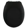 Image de Abattant wc Thermo Dur NEELA Noir mat - Charnières ABS Chromé Spirella