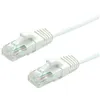 Image de Cordon de raccordement RJ-45 (M) pour RJ-45 (M) 5 m UTP CAT 6a moulé sans crochet blanc RAL 9003 - SECOMP