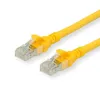 Image de Cordon de raccordement - ROLINE - 15 m - Cat6a - Jaune - Connecteur RJ-45 mâle - Contacts plaqués or