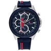 Image de Tommy Hilfiger Clark Montre Homme Multifonction Acier Silicone Bleu 1792083