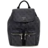 Image de GUESS Sac à dos de loisirs gris foncé noir pour femme - Manhattan II Flap Backpack Coal Logo 326355