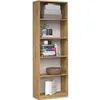 Image de FLORENCE - Bibliothèque contemporaine 5 étagères salon/bureau/chambre 182x40x30 cm - Meuble de rangement livres dèco