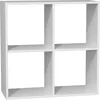 Image de MARION - Étagère casier fonctionnelle bibliothèque chambre/bureau/salon - Dimensions : 75x74x30 -Meuble rangement livres