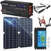 Image de Convertisseur 12v/24V - 220V 1200W Onduleur avec Kit de Panneau Solaire Chargeur de Batterie Kit avec régulateur de Charge Solaire