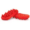 Image de Pet+Me Brosse silicone 4-en-1 pour chiens poils longs   grand rouge 100% silicone approuvée vétérinaires
