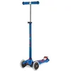 Image de Trottinette enfant 3 roues - Micro - Maxi Deluxe - Bleu LED - Guidon réglable - 5 ans et plus