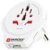 Image de Adaptateur de voyage - SKROSS - Monde vers Europe - USB A - 2/3 poles - Blanc
