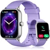 Image de Montre connectée femme 1.8 BluetoothAlexa intégréesuivi SpO2sommeilpodomètrecaloriesIP68violetcompatible Samsung/iPhone