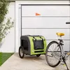Image de Remorque de vélo pour chien Fafeicy - Vert et gris - Capacité de charge maximale 45 kg