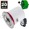 Image de Support Spot - EUROPALAMP - RT2012 - Alu brossé - Douille GU10 - 20 pièces
