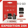 Image de Carte Micro-SD 512 Go - ZISONIX - SDXC/SDHC - Classe 10 - Adaptateur inclus - Compatible smartphones et caméras