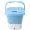 Image de Mini-machine à laver portable - GOTOTOP - Pliable - Moteur à grande vitesse - Prise UE - Couleur bleue