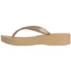 Image de Tong Compensées à Enfiler Ipanema Mesh Chic Plat - Beige/Glitter Beige