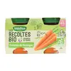Image de Blédina Les Récoltes Bio Pot Carottes +4m 2 x 130g