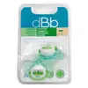Image de dBb Remond 2 Sucettes anatomiques 1er âge Téterelles en silicone Motif Grenouille