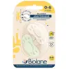 Image de Biolane 2 Sucettes 0-6 mois Vert et Beige Base extra-fine et téterelle réversible
