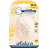 Image de Biolane 2 Sucettes 0-6 mois Bleu et Beige Base extra-fine et téterelle réversible