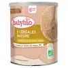 Image de Babybio 5 Céréales Nature Riz, Blé, Avoine, Seigle, Quinoa +6m Bio 220g